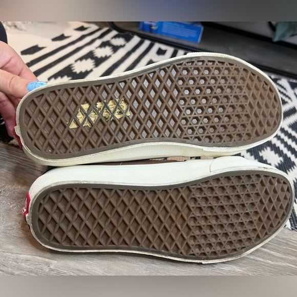 Vans Sk8 Hi 38 Deco Painted Floral Brown Sneakers Men’s 6.5 Women’s 8 - Picture 8 of 9